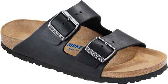 Arizona Soft Footbed Oiled Leather Black - Narrow Fit