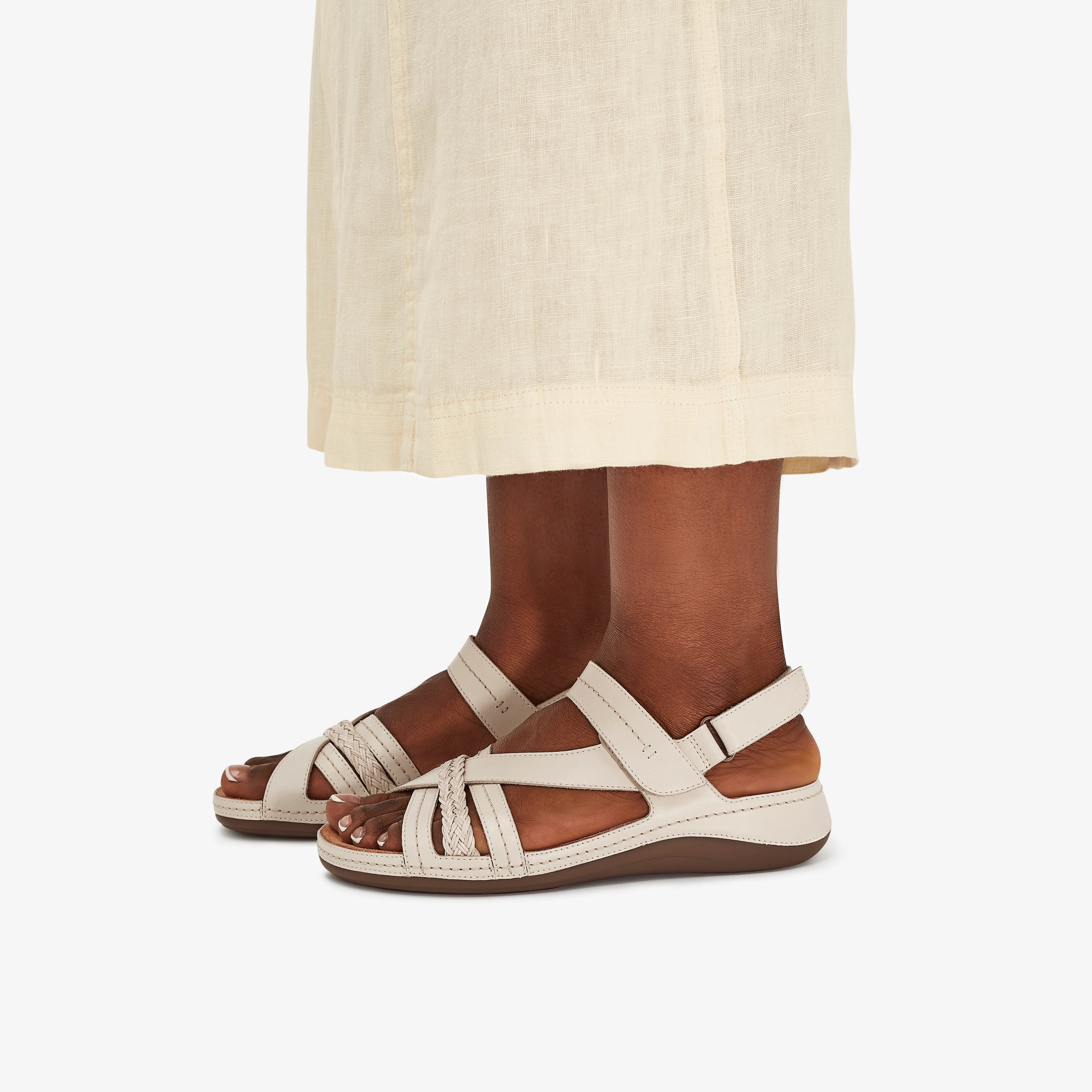 Cecily Strap Cream Leather - Image 7