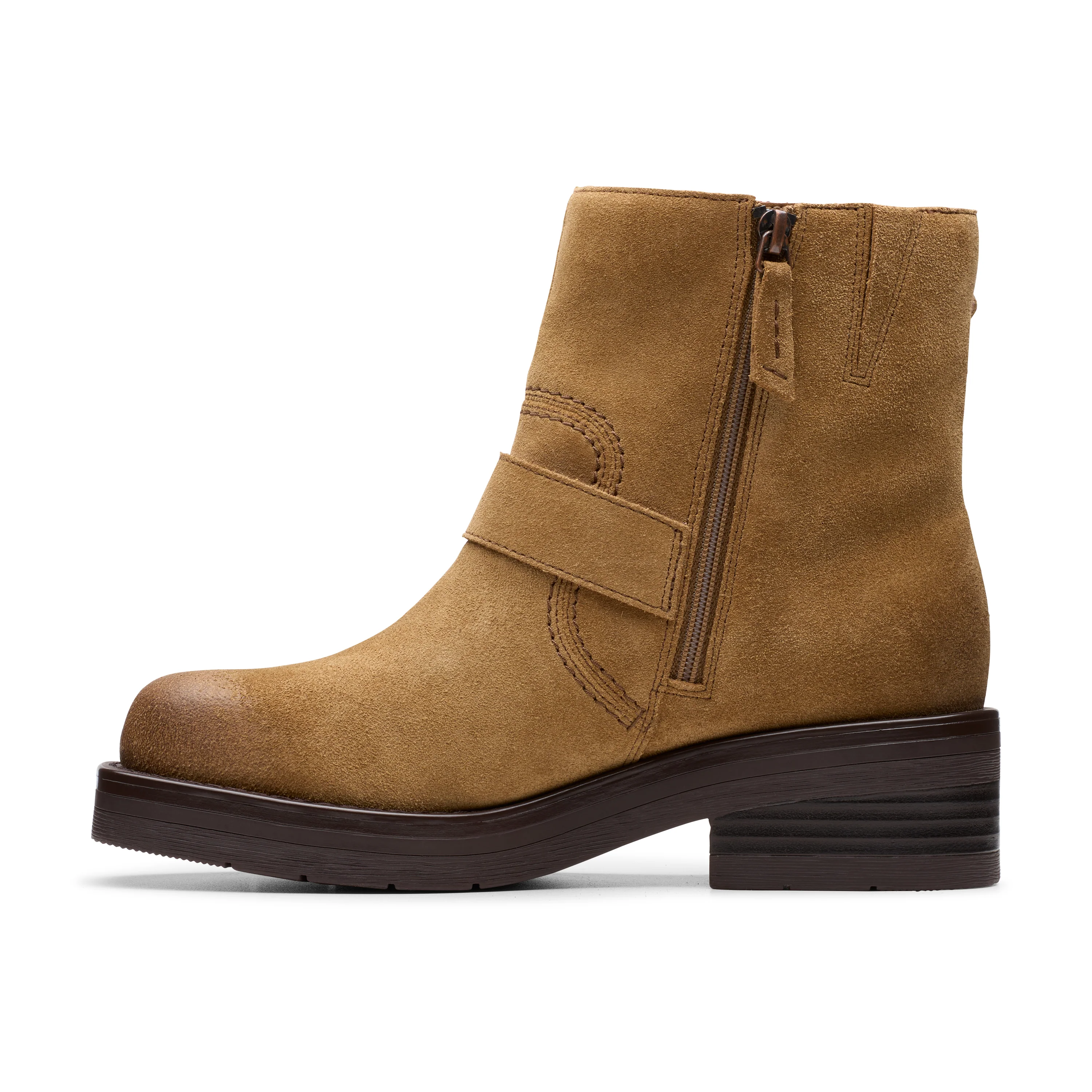 Rebelle Buckle Suede Walnut - Image 3