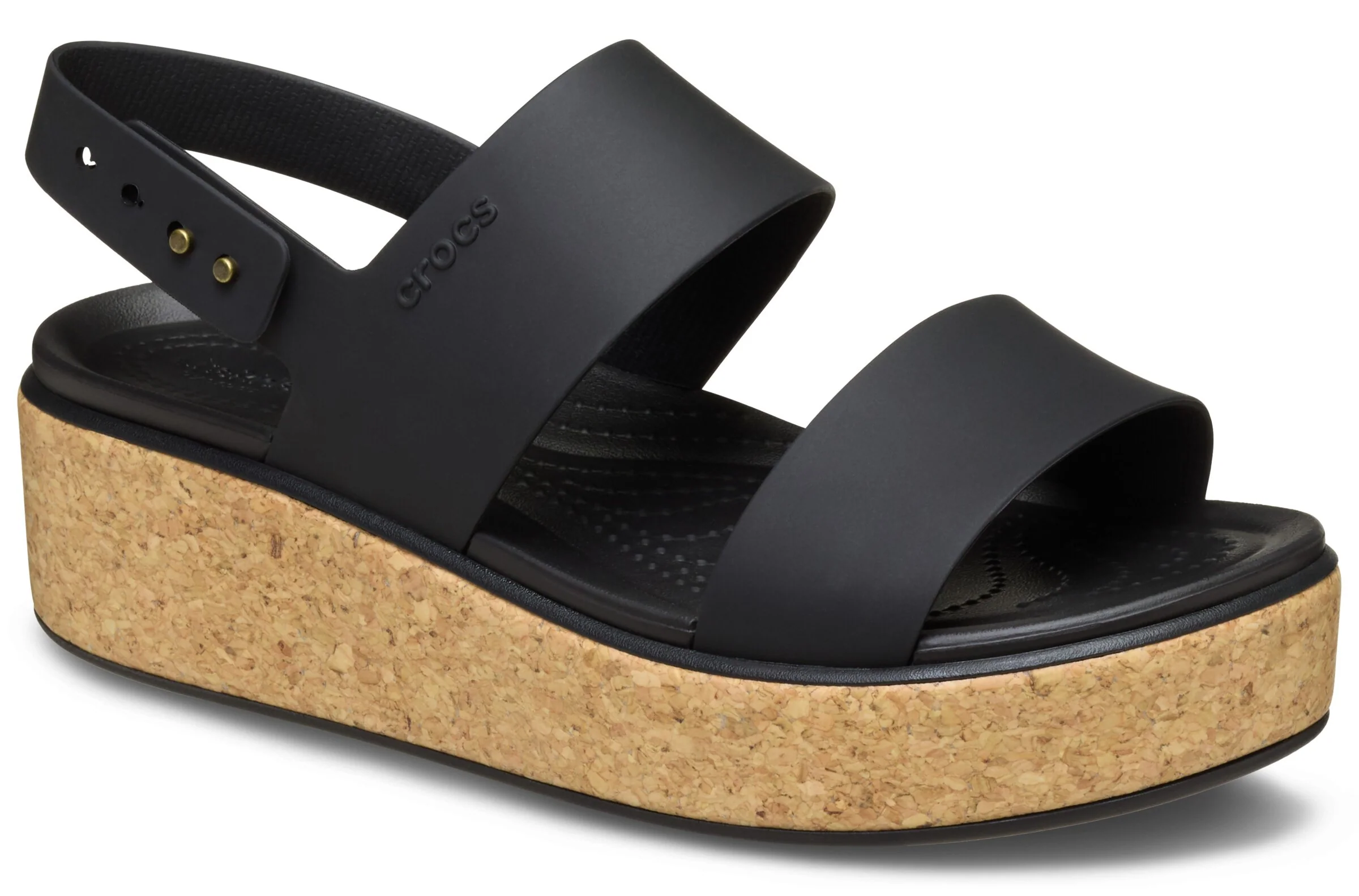 Brooklyn Cork Low Wedge Black