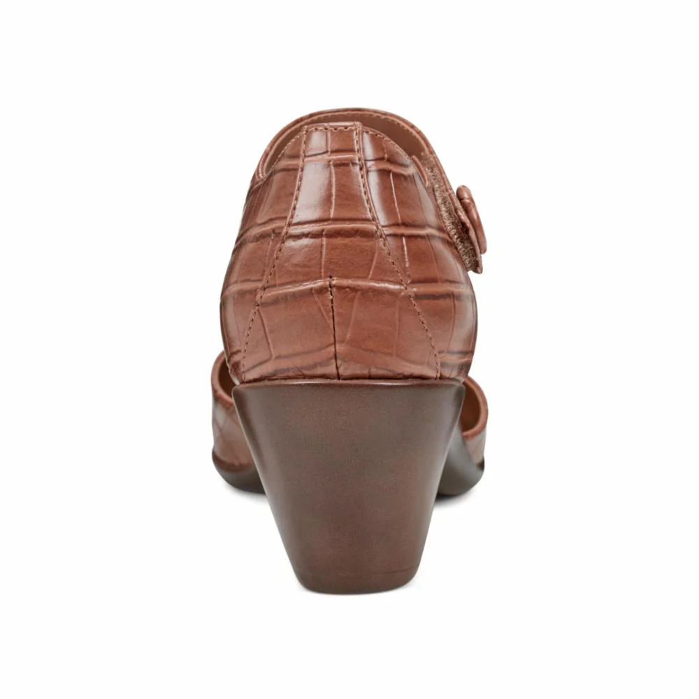 Clarice3 - Medium Brown - 2tone Croco Pu Brown - Image 3