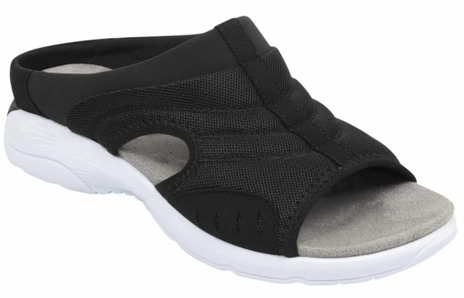 Traciee2 - Jet Black Wide - Mesh - Micro Suede Black