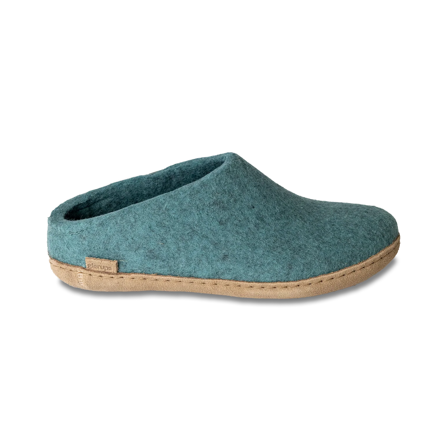 Wool Felt Clog Leather Sole - Image 3
