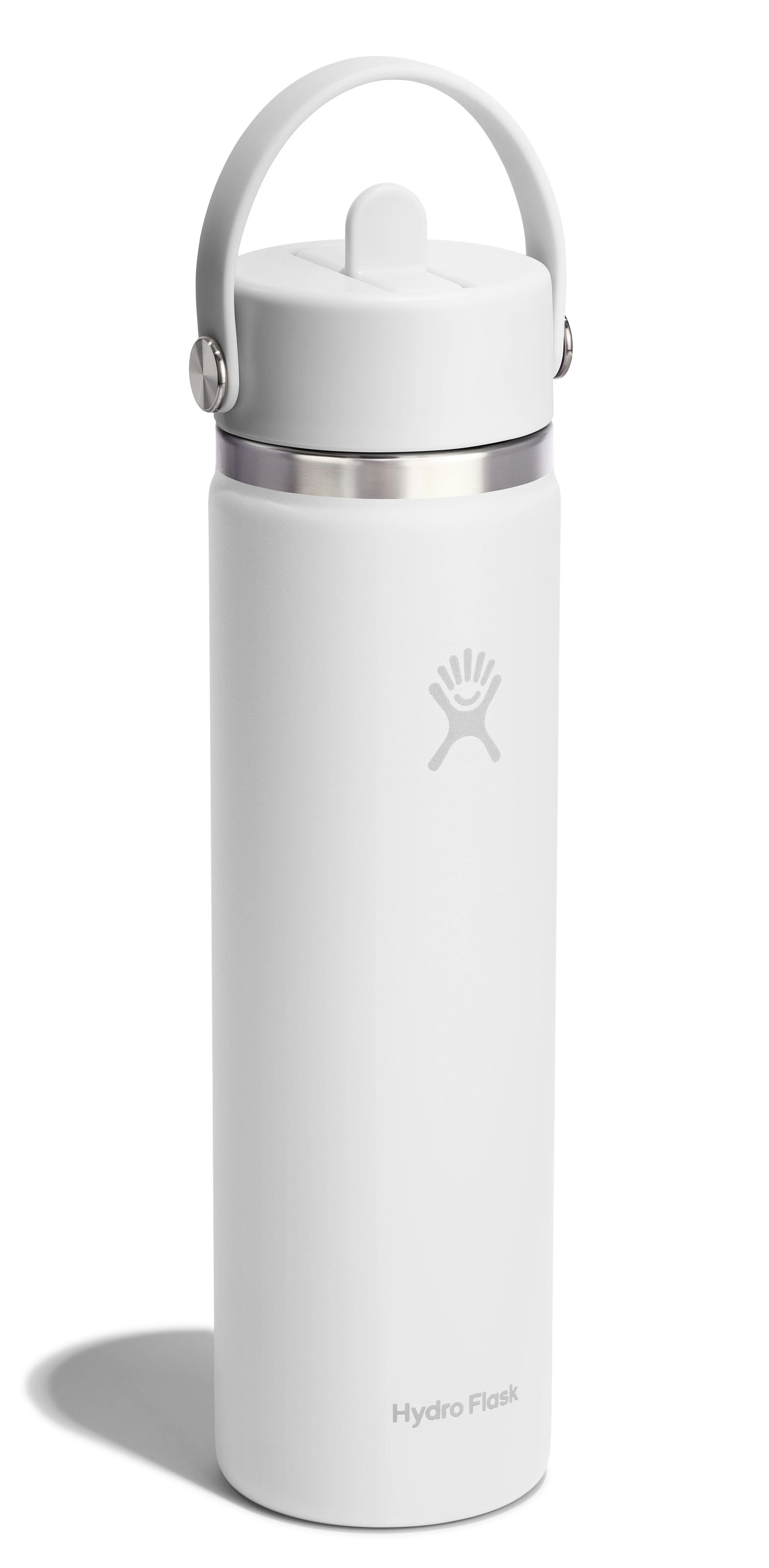 24oz Wide Flex Straw Cap White - Image 2
