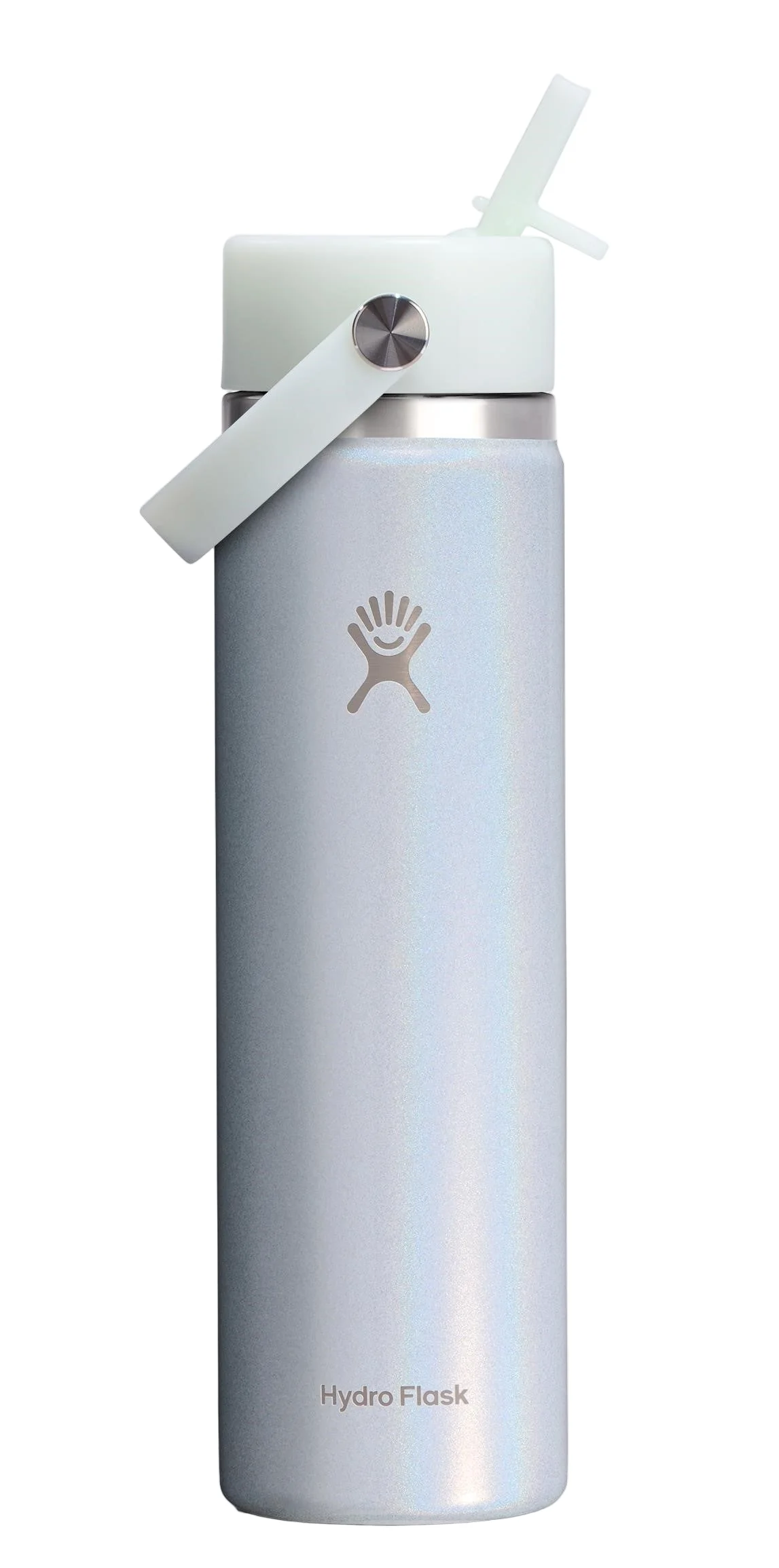 24oz Wide Flex Straw Glimmer Blue