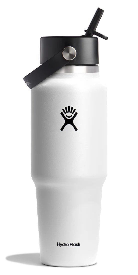 32oz Wide Flex Travel Bottle White