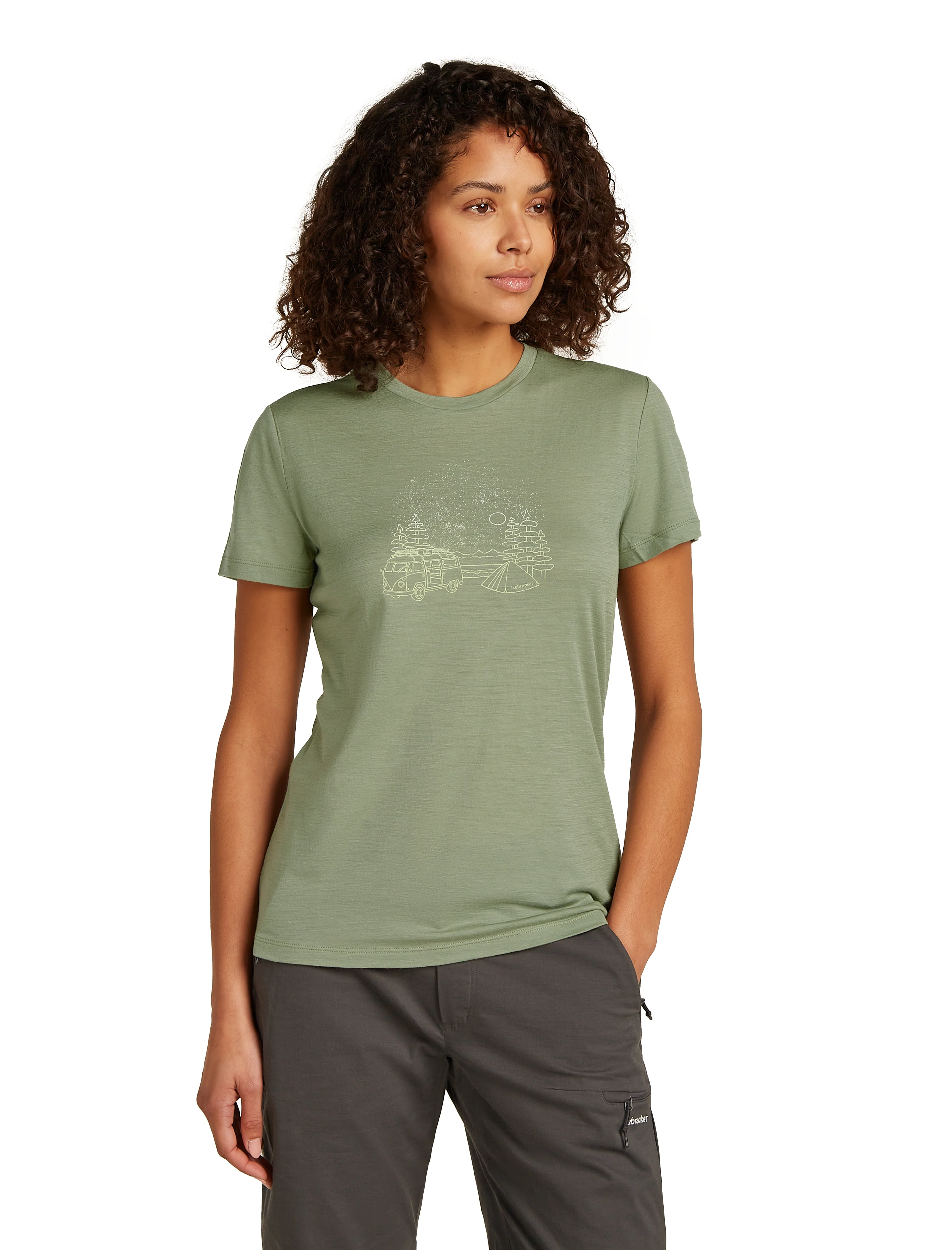 W Merino 150 Tech Lite SS Tee Van Camp Lichen
