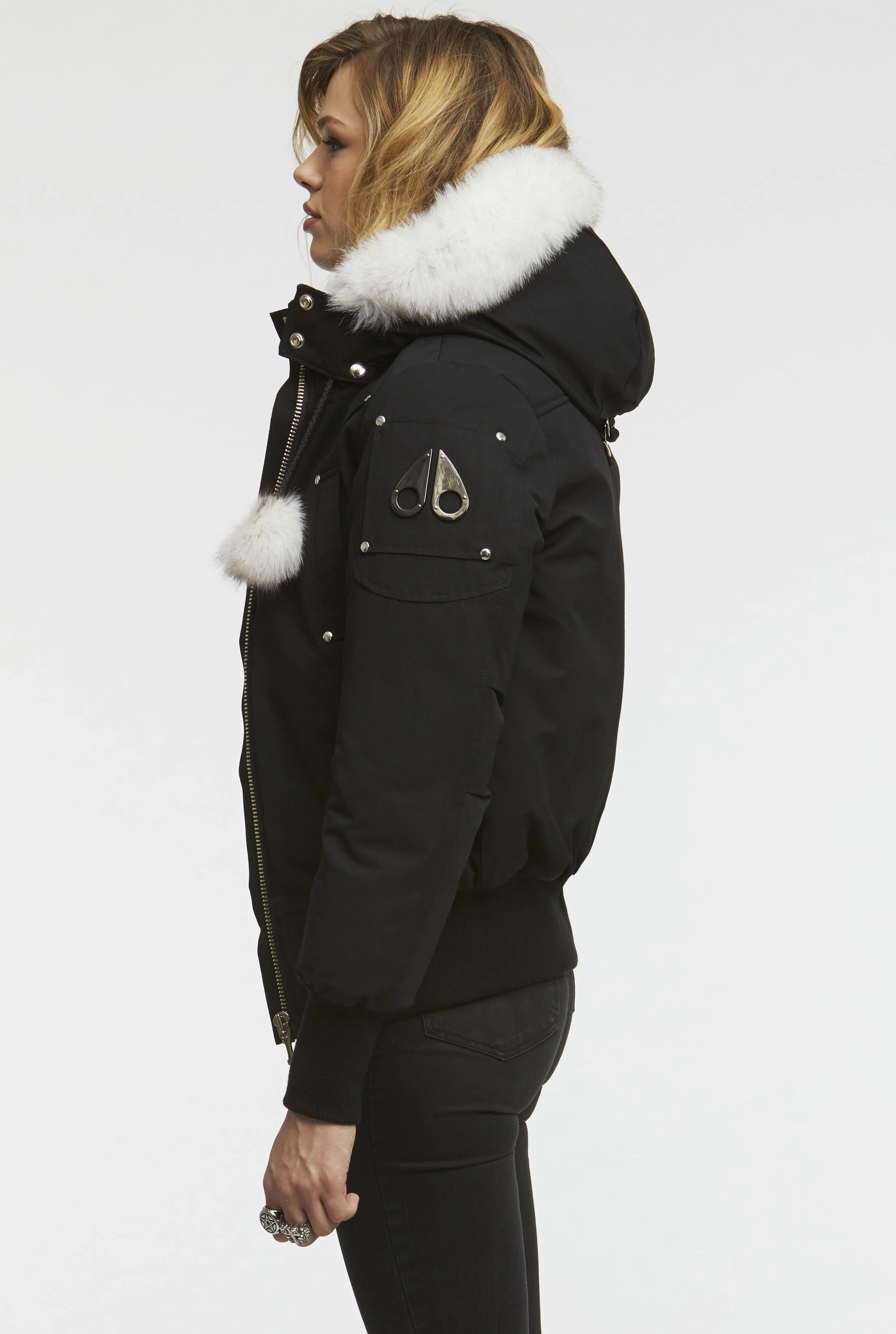 Ladies Debbie Bomber Black-natural - Image 2