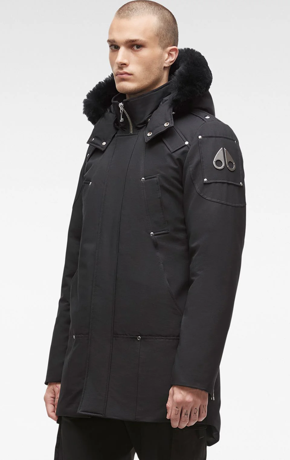 Stirling Parka Shearling Black Black