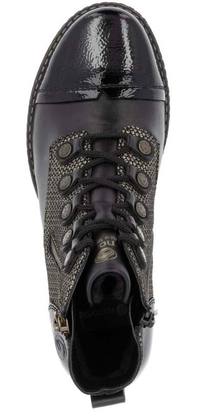Black/Grey Lace Up Fur Lined - Image 6