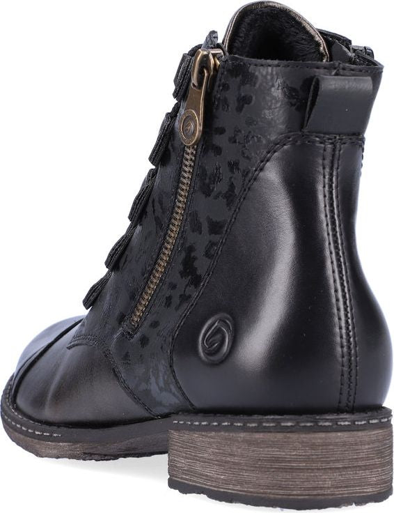 Black Lace Up Fur Lied - Image 5