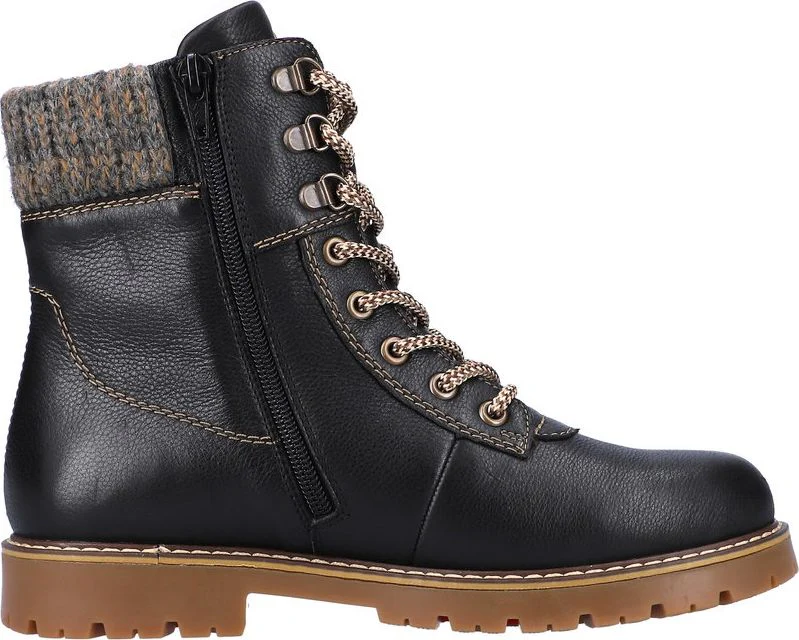 Black Lace Up Hiker - Image 2