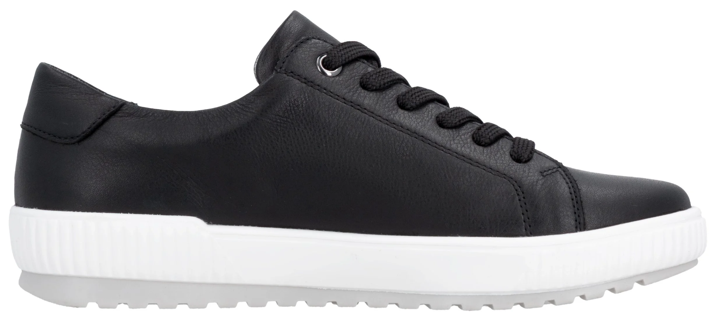 Black Lace Up W Side Zip