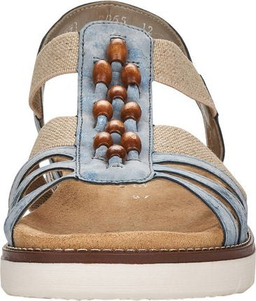 Blue/Grey Elastic Sandal - Image 4