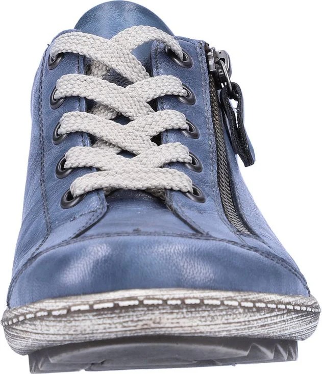 Blue Lace Up With Side Zip - Image 4