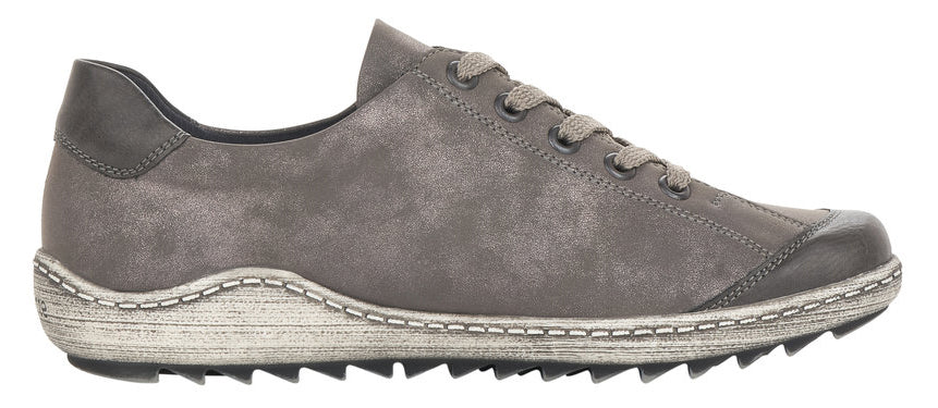 Grey Lace Shoe Side Zip - Image 2