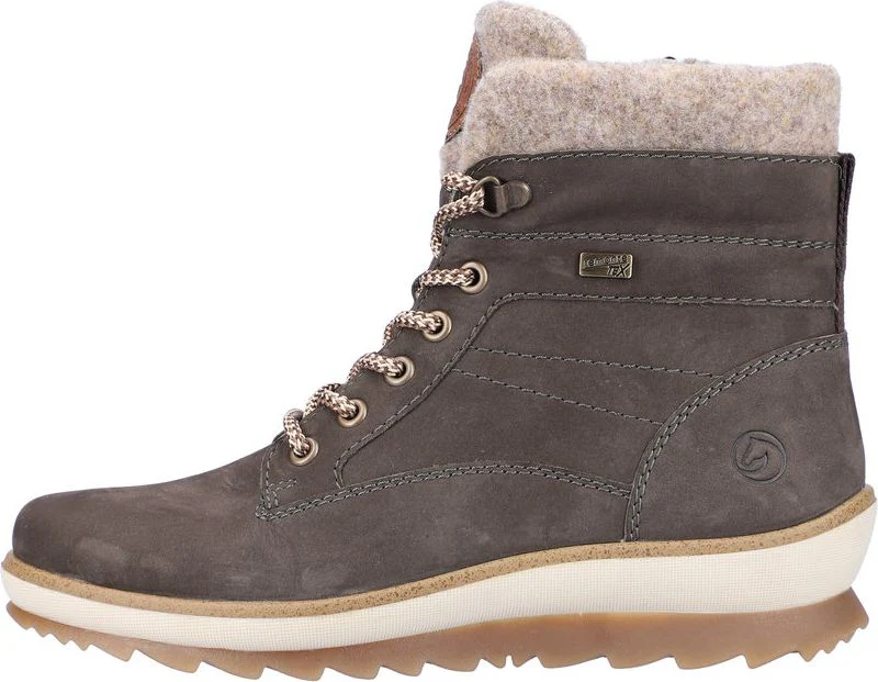 Grey Lace Up Boot - Image 3