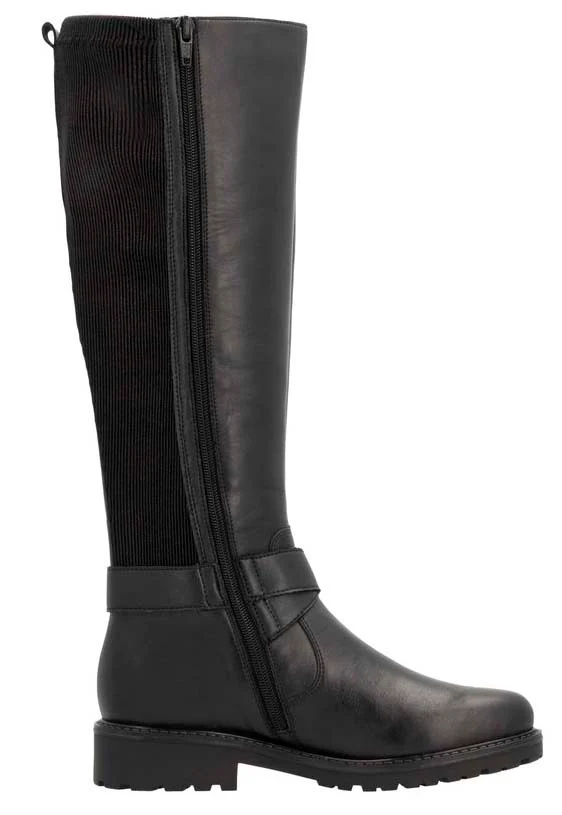 Tall Black Warm Lined Boot - Image 2