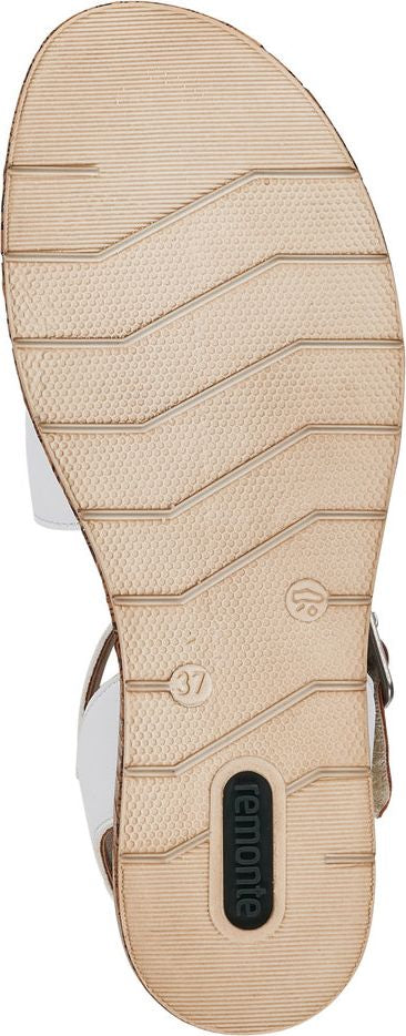 White Ankle Strap Wedge Sandal - Image 7
