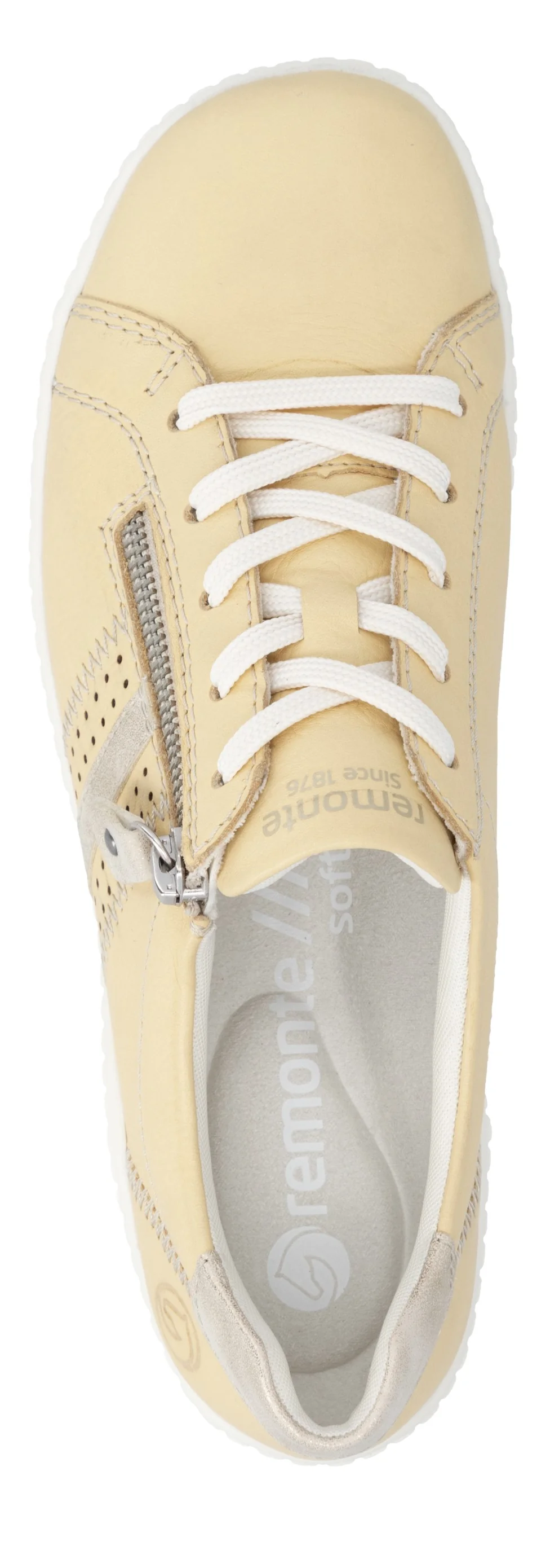 Yellow Lace Up W Side Zip - Image 3