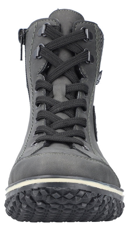 Anthracite Warm Lined Lace Up Boot - Image 4