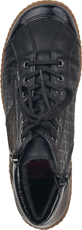 Black Lace Up Ankle Boot - Image 5
