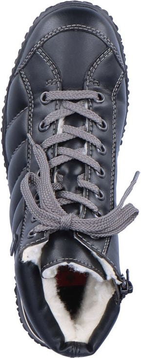 Black Lace Up Ankle Boot - Image 6