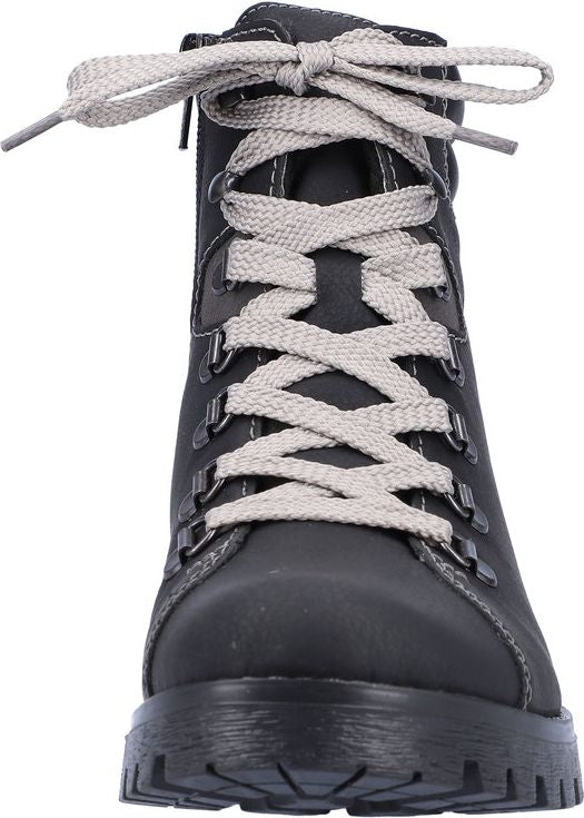 Black Lace Up Boot - Image 4