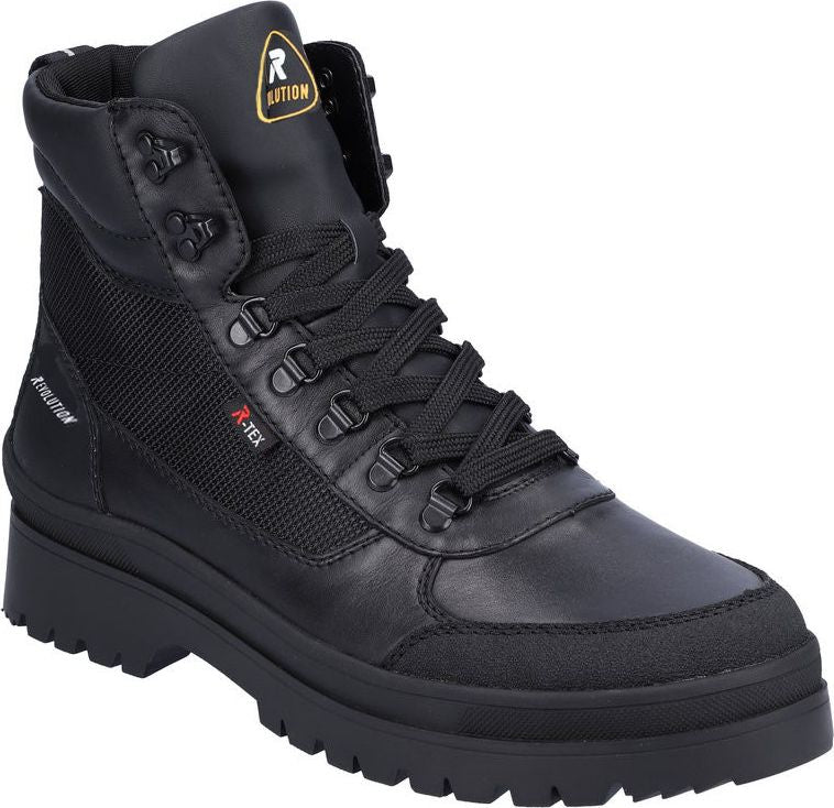 Black Lace Up Winter Boot