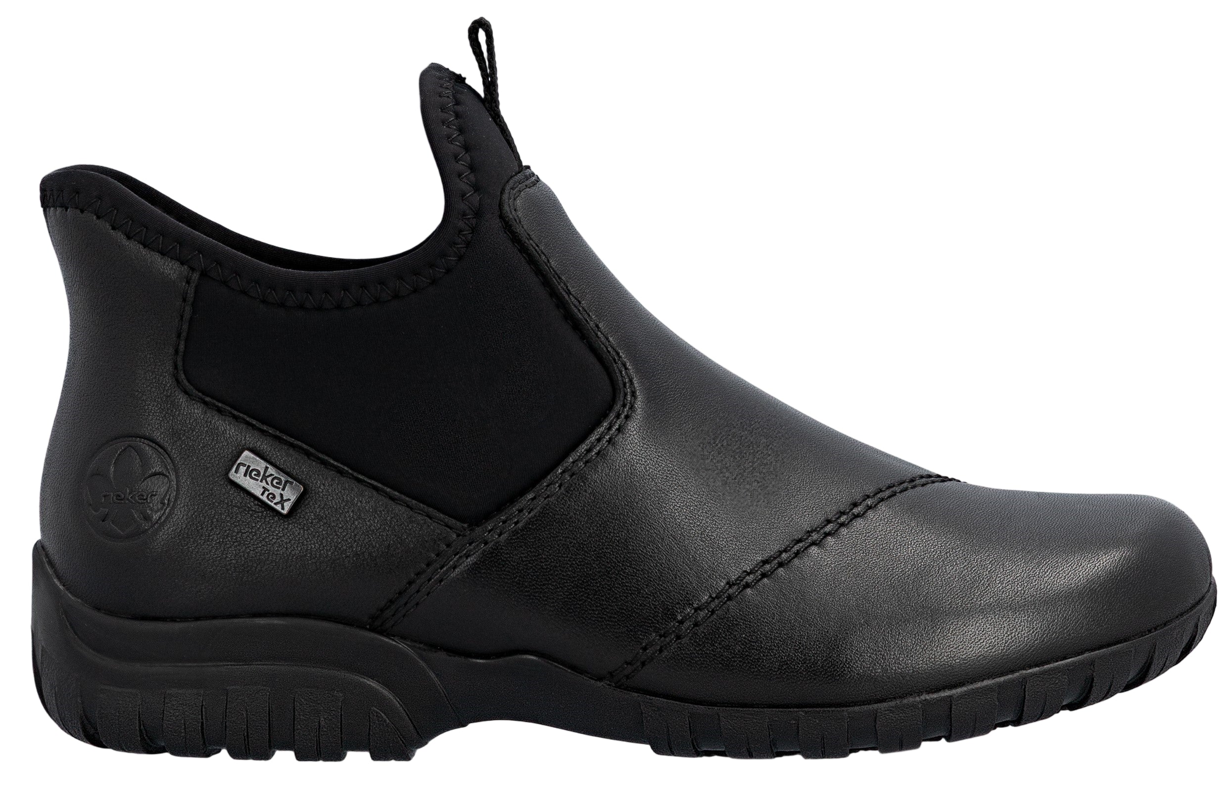 Black Pull On Ankle Boot