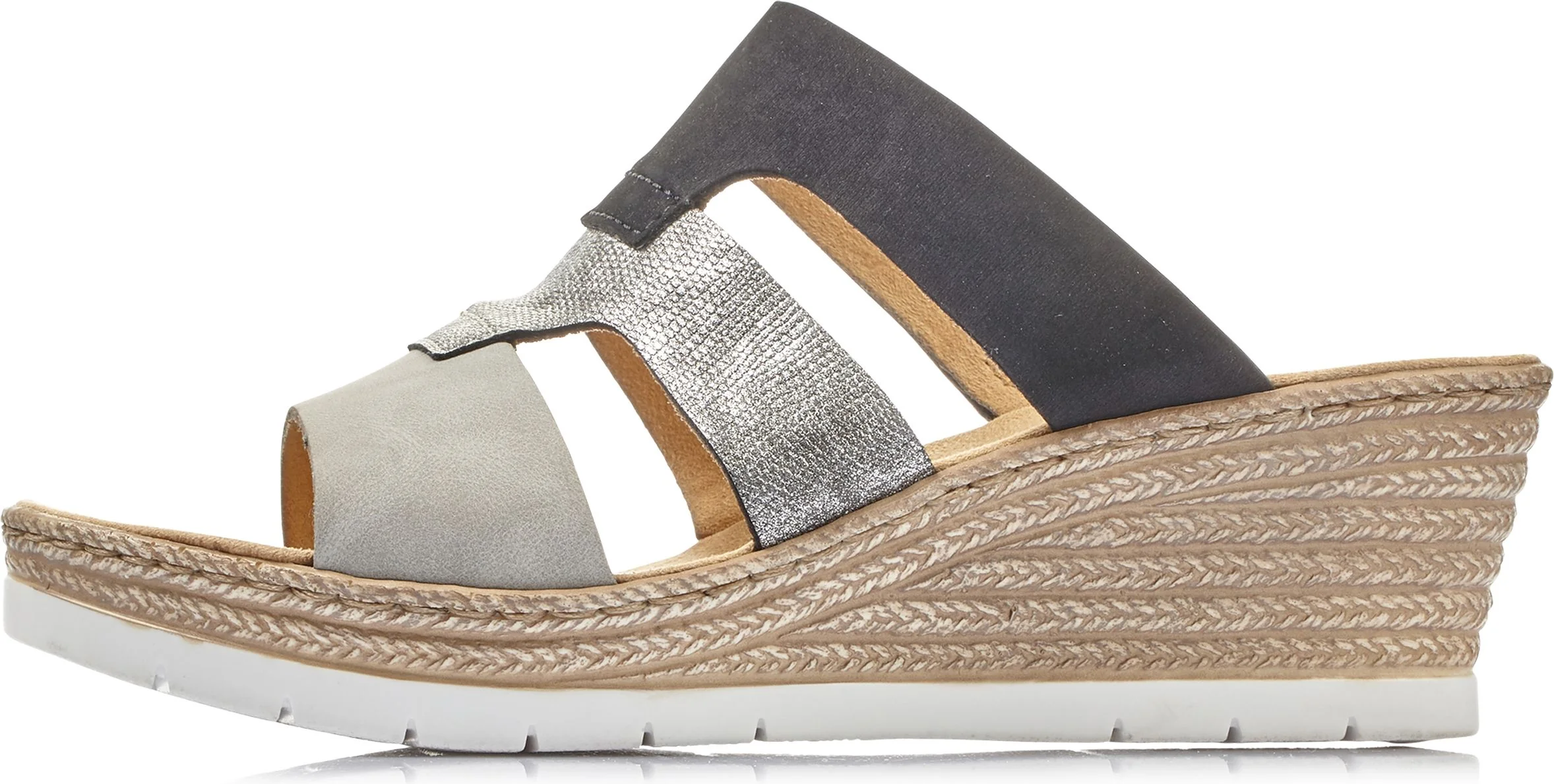 Black/Silver/Grey Wedge Slide - Image 3