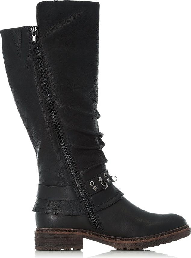 Black Tall Warm Lined Boot - Image 2