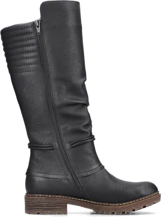 Black Tall Warm Lined Boot - Image 2