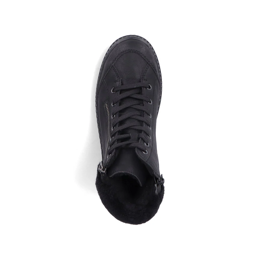 Black Warmlined Lace Up Boot - Image 8