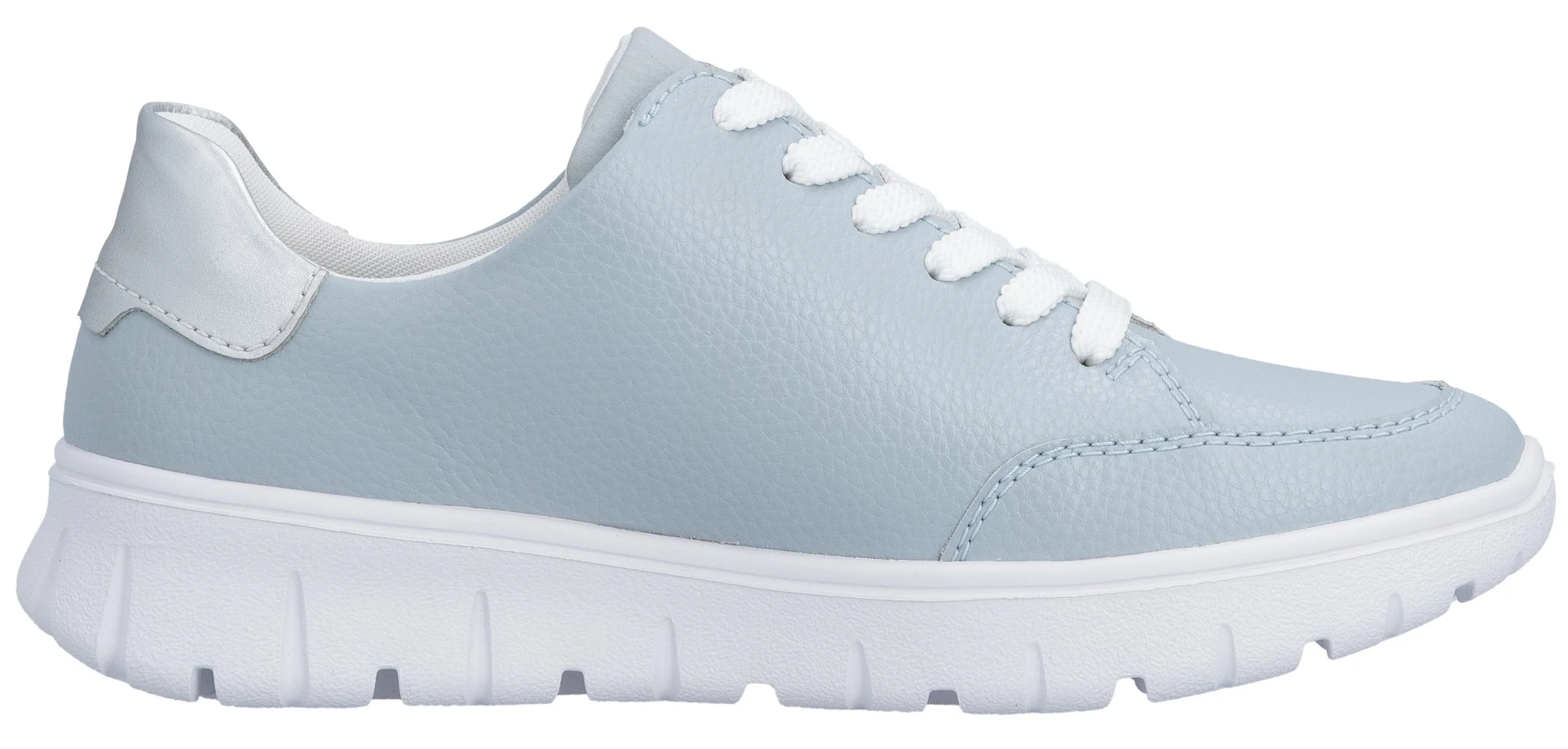 Blue Lace Up W Side Zip