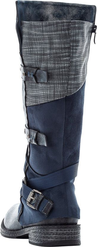 Blue Tall Side Zip Boot - Image 5