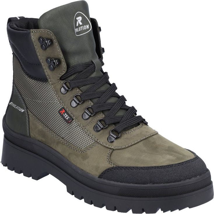 Green Lace Up Winter Boot