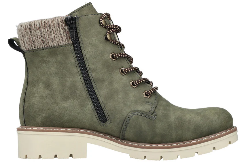 Green Warmlined Lace Up Boot - Image 2