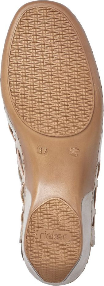Grey/Metallic Woven Slingback - Image 6