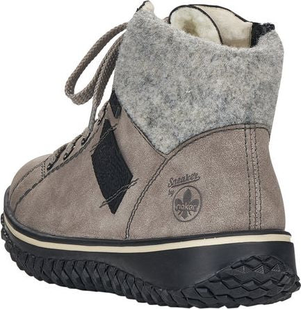 Grey Short Lace Up Boot - Image 5