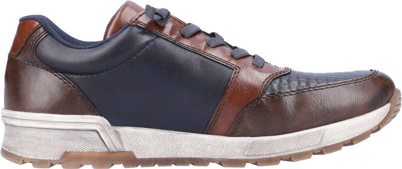 Navy Lace Up With Side Zip - Image 2