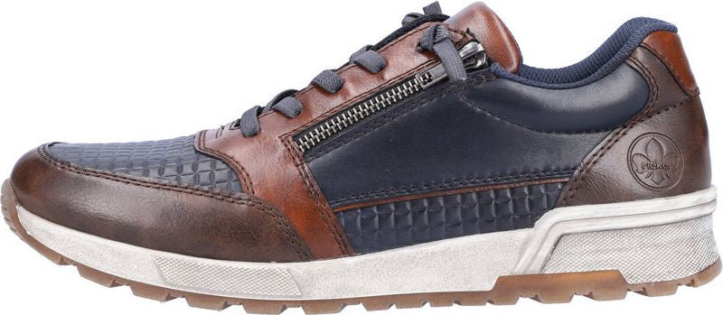 Navy Lace Up With Side Zip - Image 3
