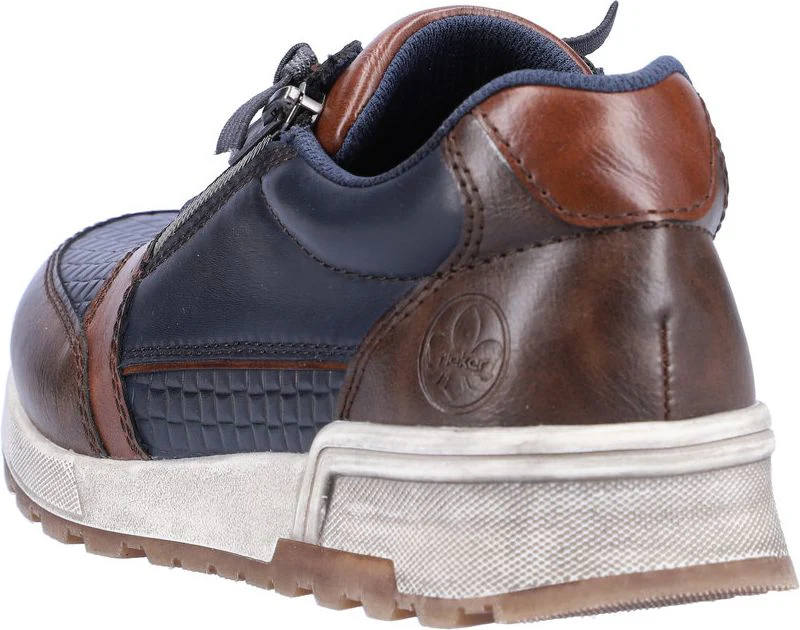 Navy Lace Up With Side Zip - Image 5