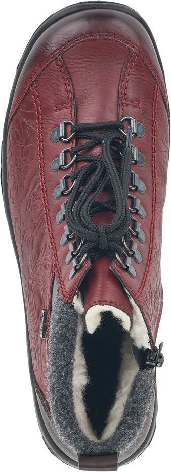 Red Short Lace Up Boot - Image 6