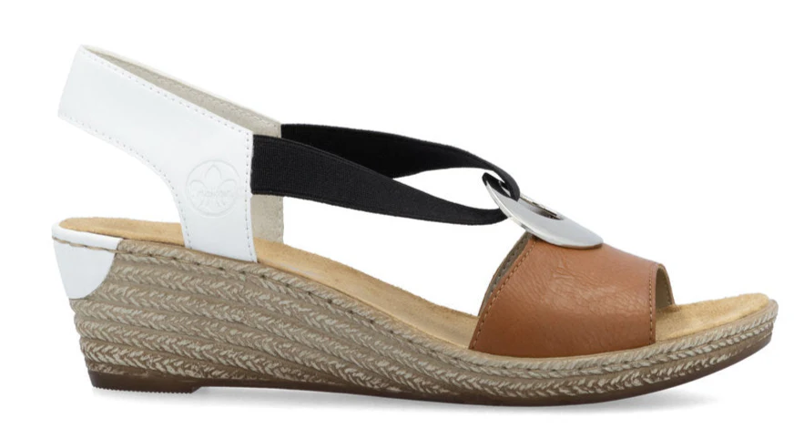 Tan Elastic Pull On Wedge - Image 2