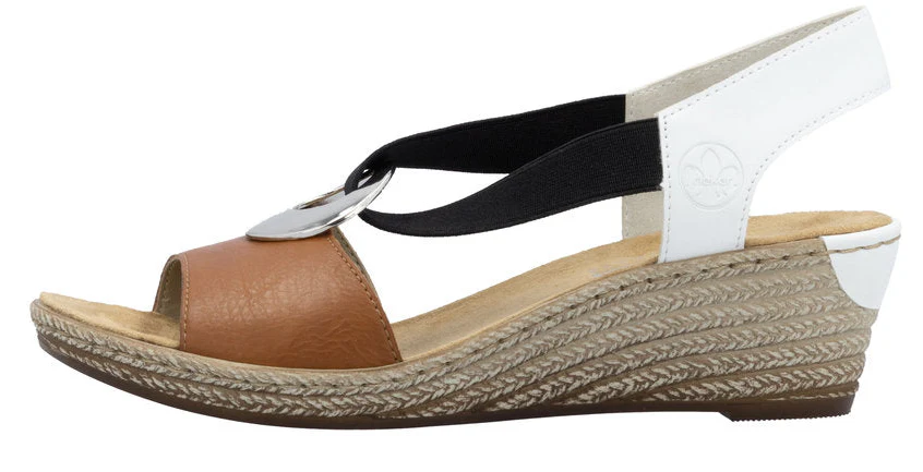 Tan Elastic Pull On Wedge - Image 3