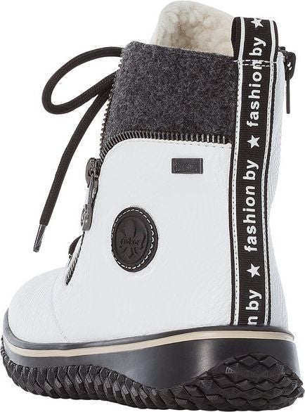White Lace Up Boot - Image 3