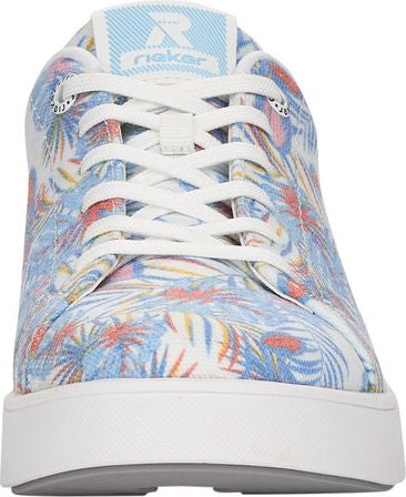 White/Tropical Print Lace Up - Image 4