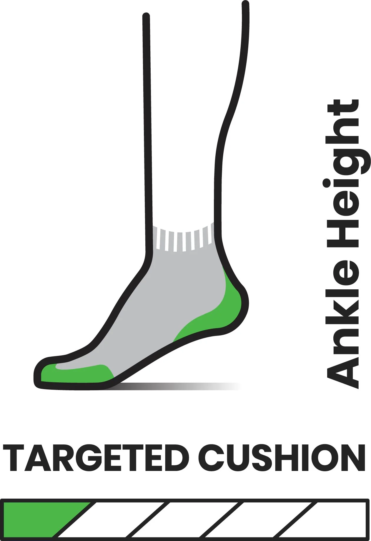 Women's Run Targeted Cushion Ankle Light Gray - Image 2