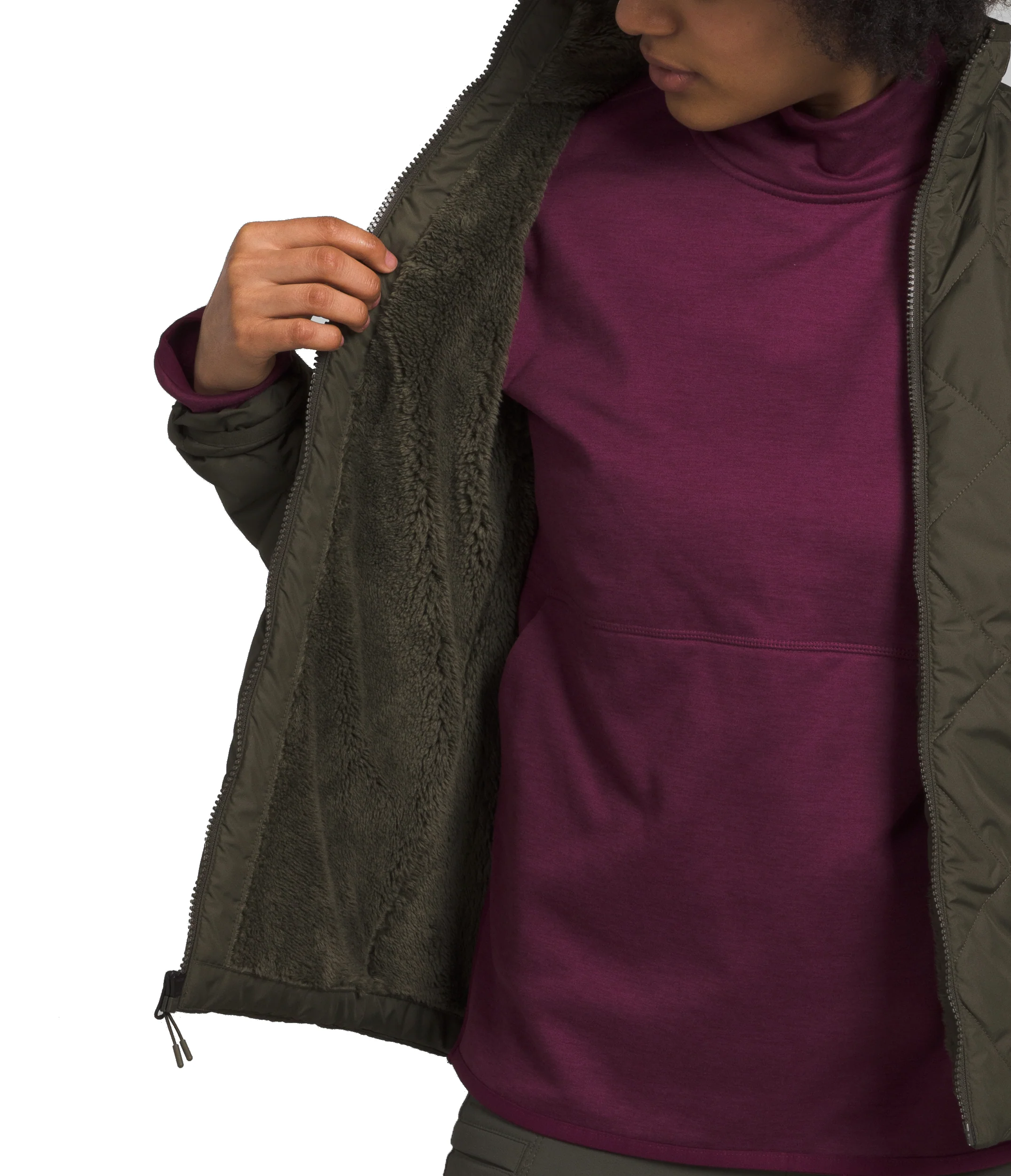 W Shady Glade Insulated Jacket New Taupe Green - Image 4